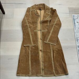 Arden B vintage Tan Suede Trench Coat